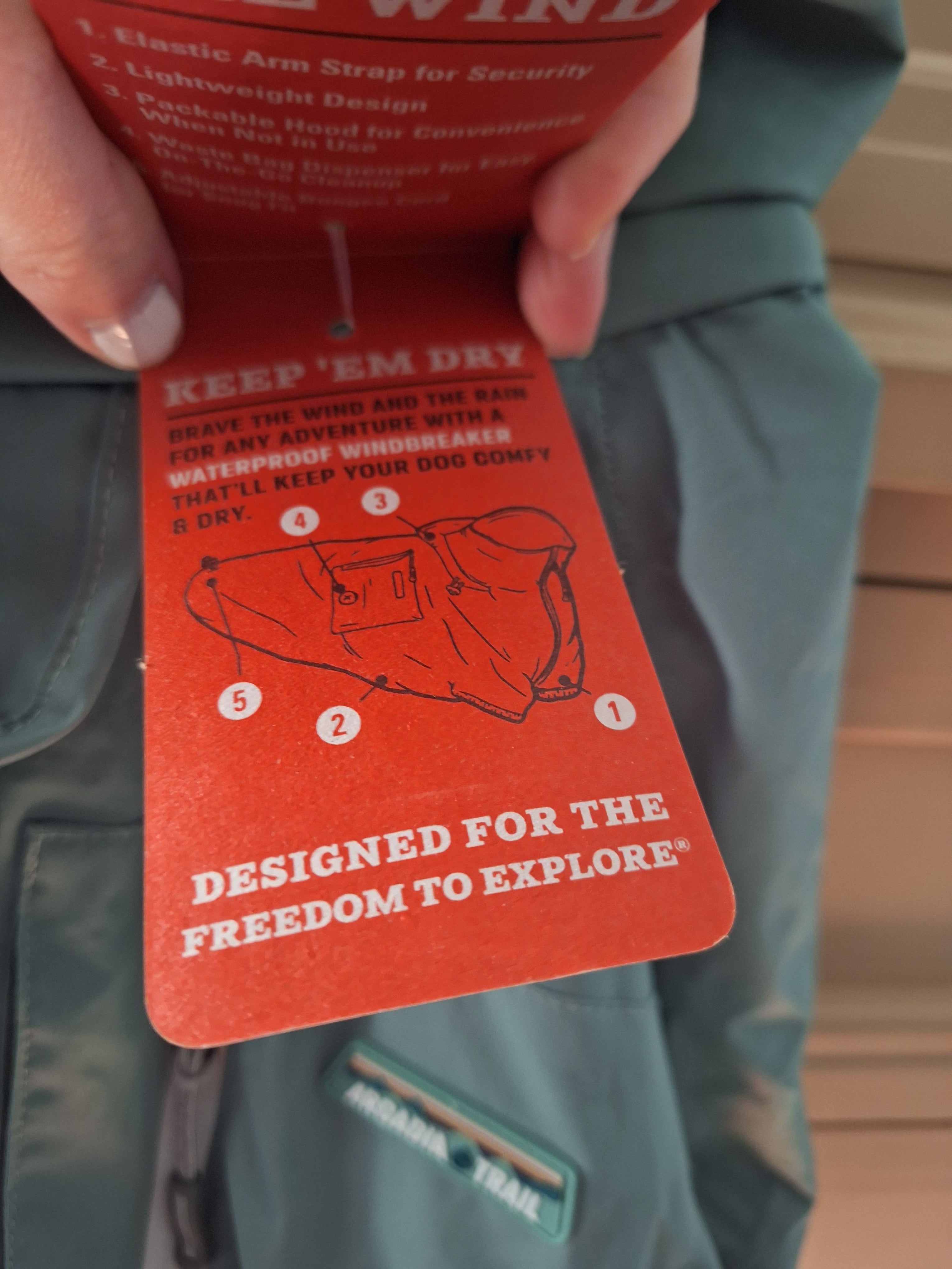 Arcadia Trail Waterproof Windbreaker for dogs size xl